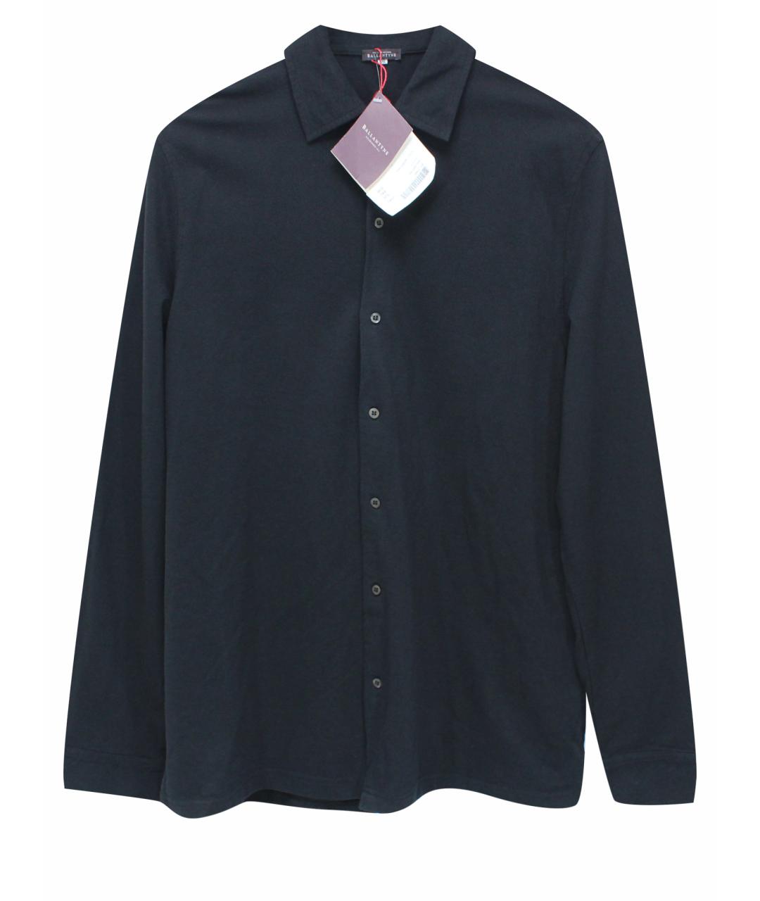 BALLANTYNE Черная хлопковая кэжуал рубашка, фото 1