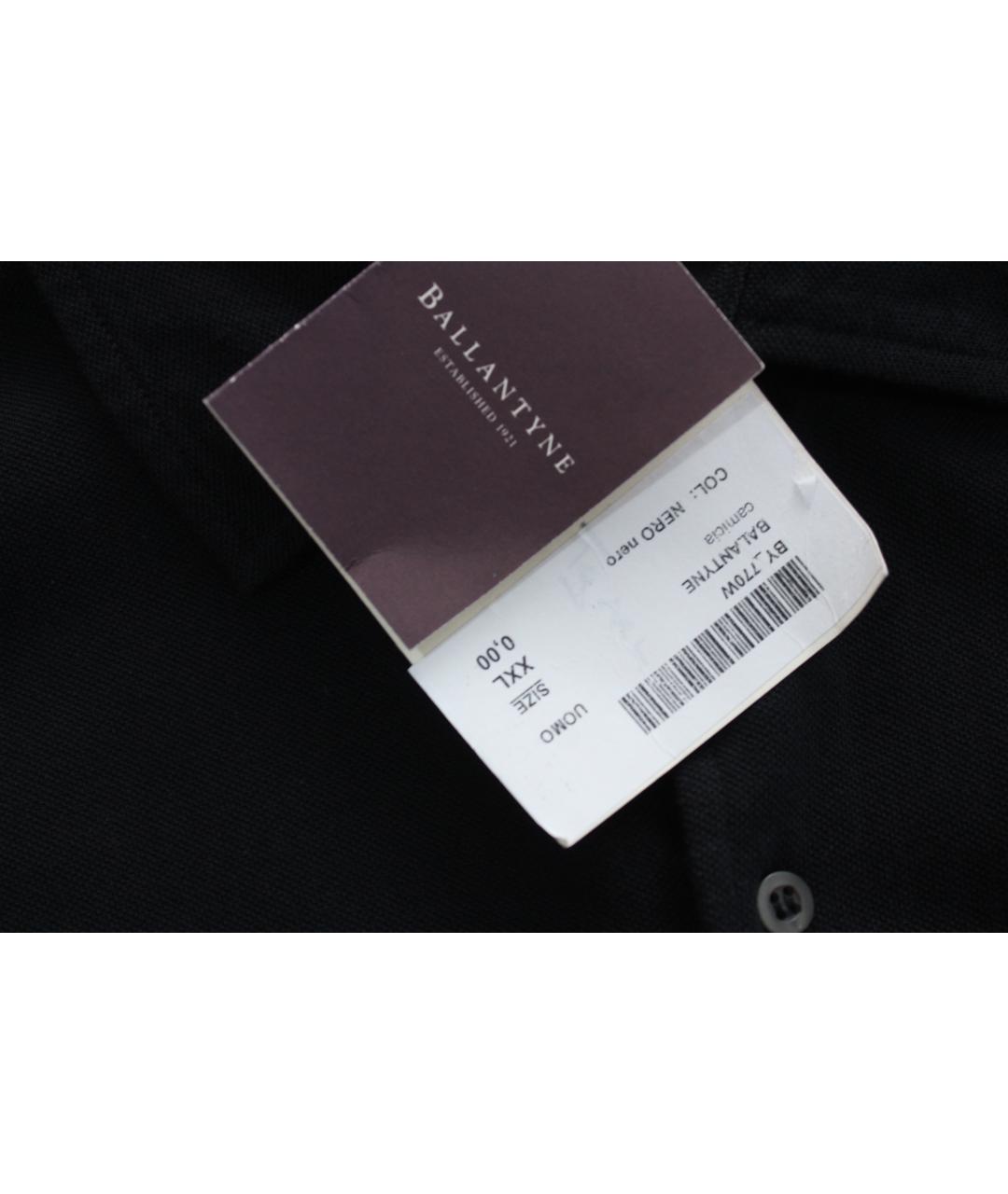 BALLANTYNE Черная хлопковая кэжуал рубашка, фото 7