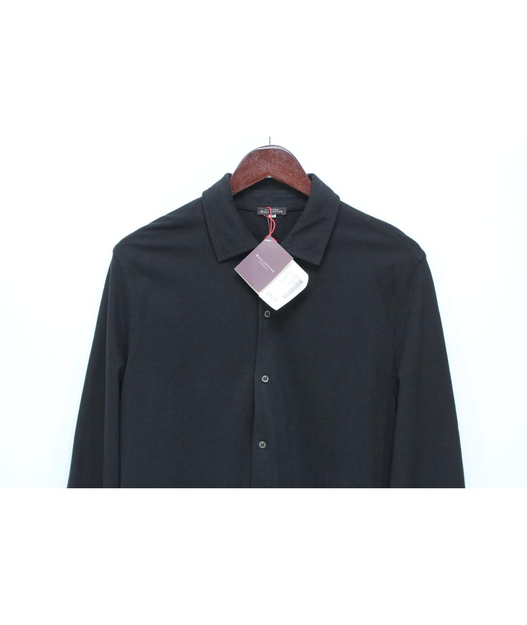 BALLANTYNE Черная хлопковая кэжуал рубашка, фото 2
