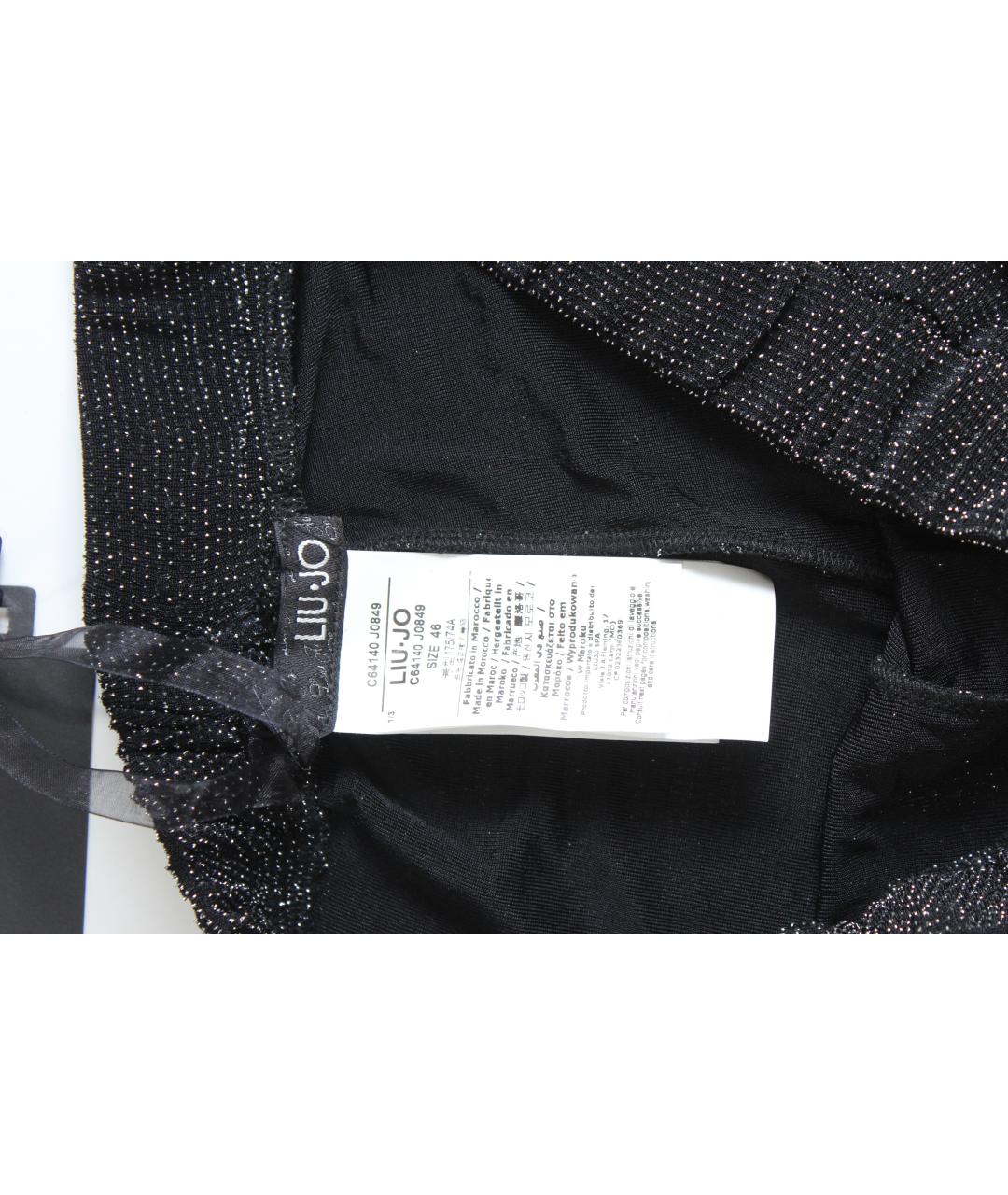LIU JO Черные полиамидовые брюки узкие, фото 4
