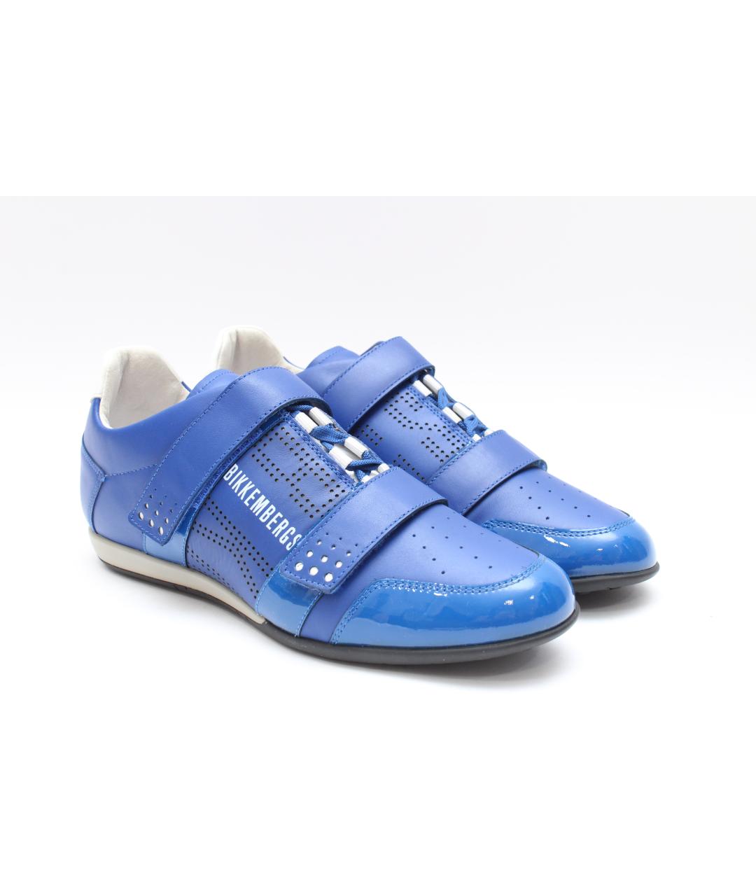 BIKKEMBERGS Синие кожаные кроссовки, фото 6