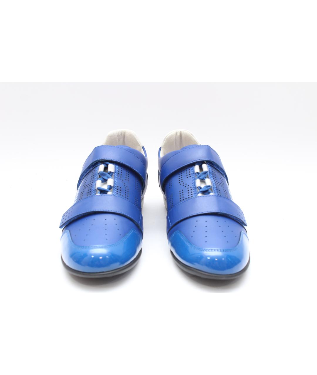 BIKKEMBERGS Синие кожаные кроссовки, фото 4