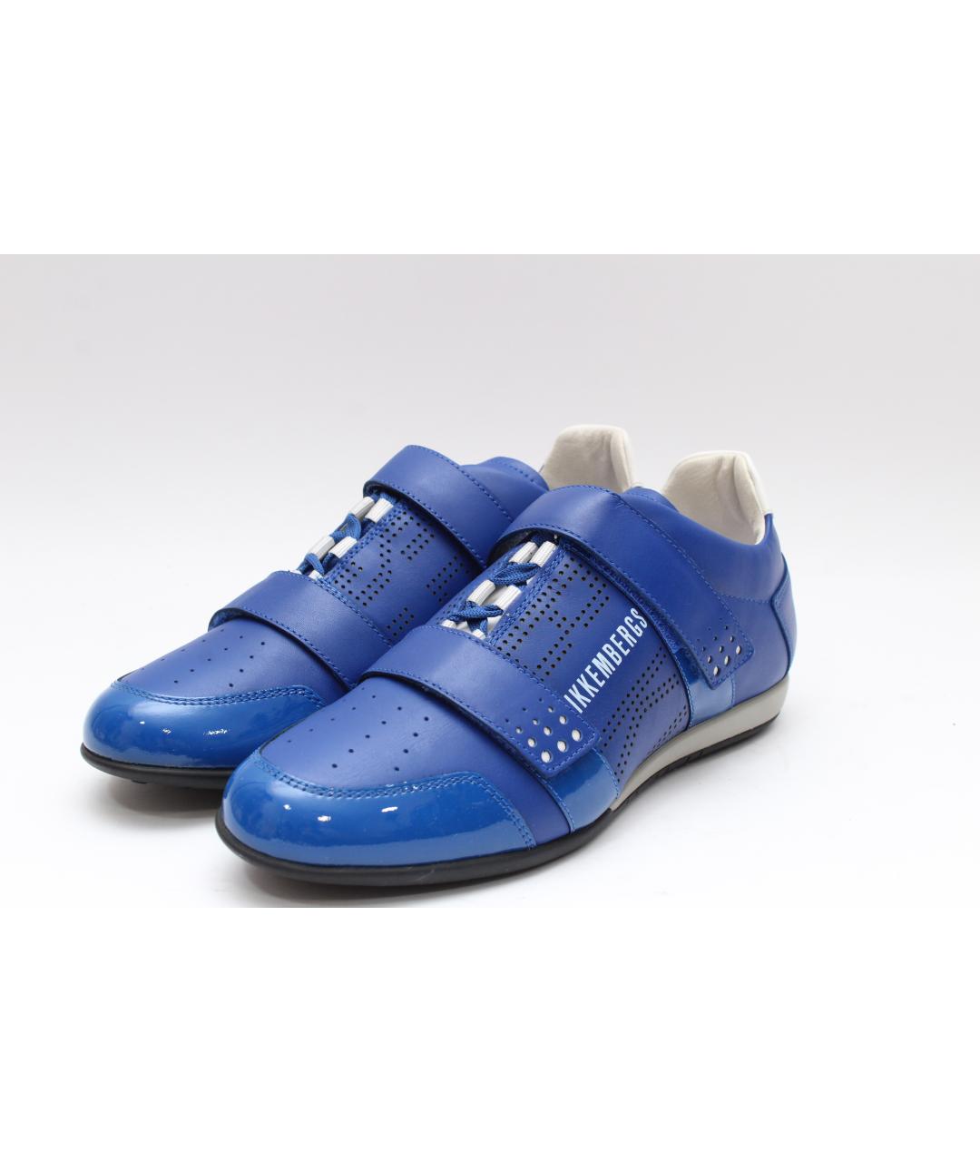 BIKKEMBERGS Синие кожаные кроссовки, фото 3