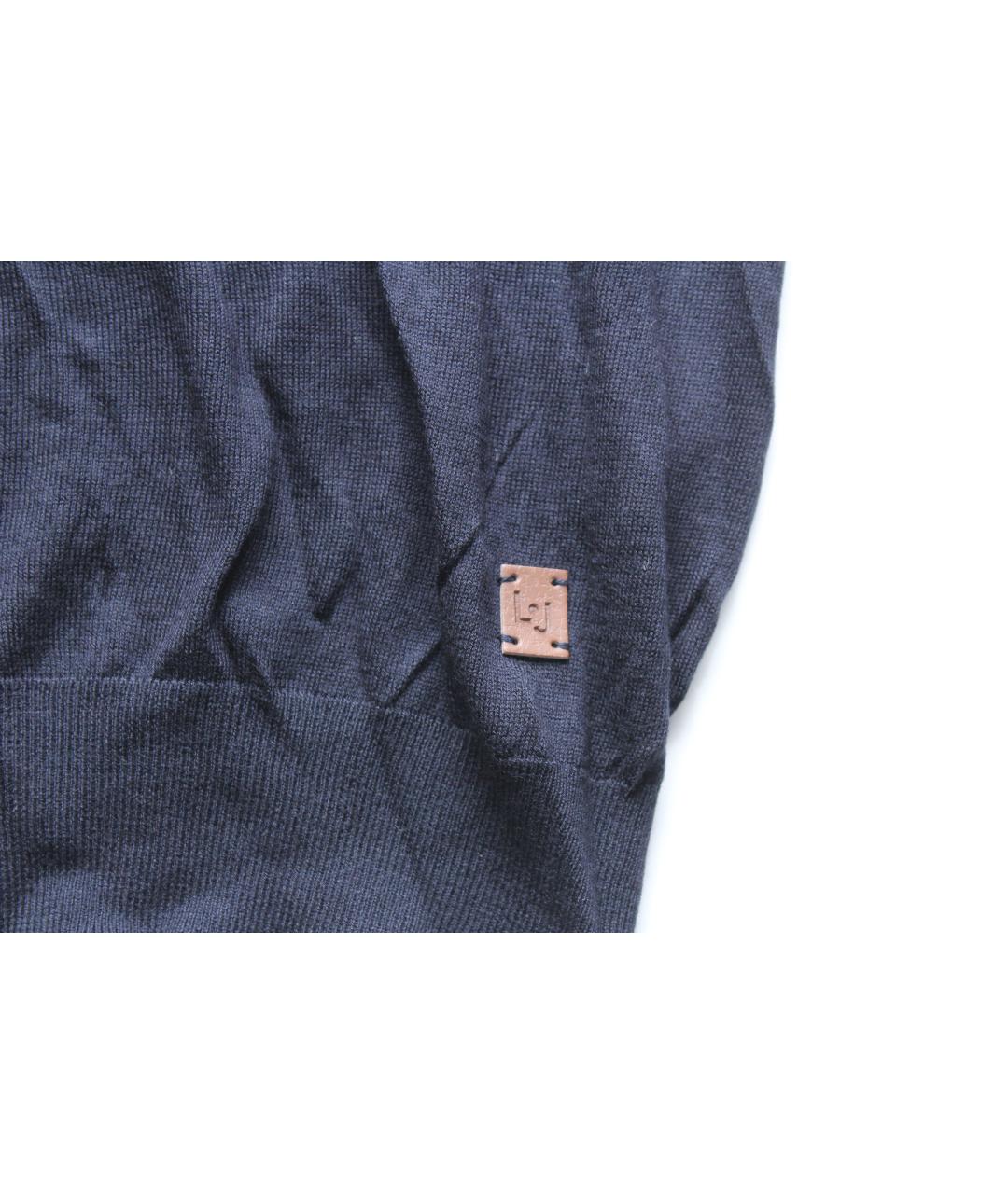 LIU JO Синий хлопковый джемпер / свитер, фото 4