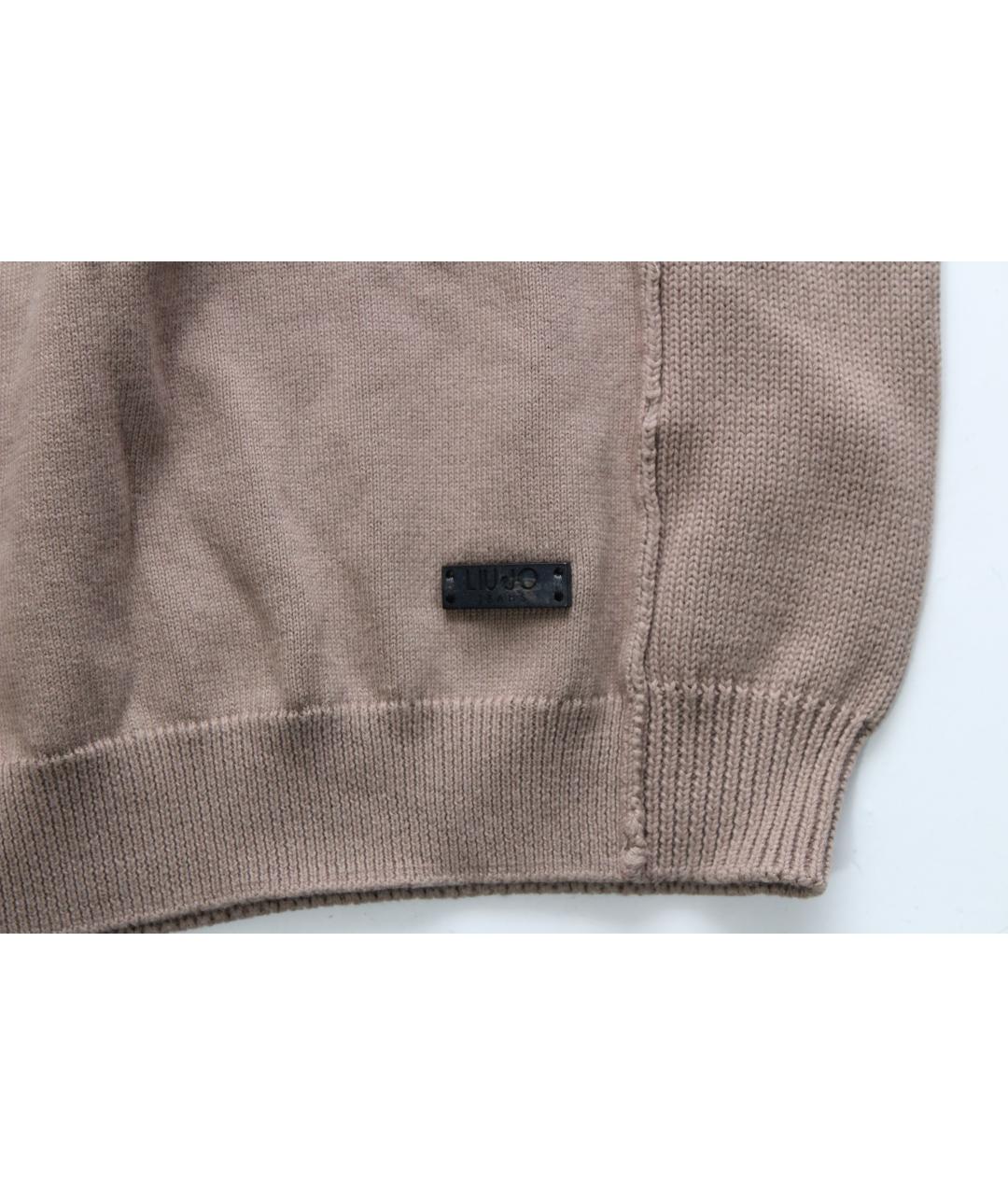 LIU JO Коричневый хлопковый джемпер / свитер, фото 3