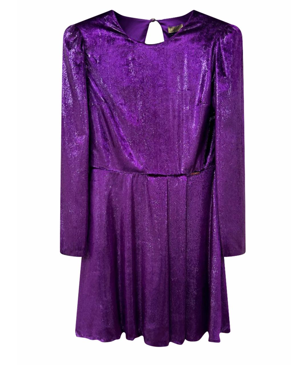 LIU JO Фиолетовое велюровое коктейльное платье, фото 1