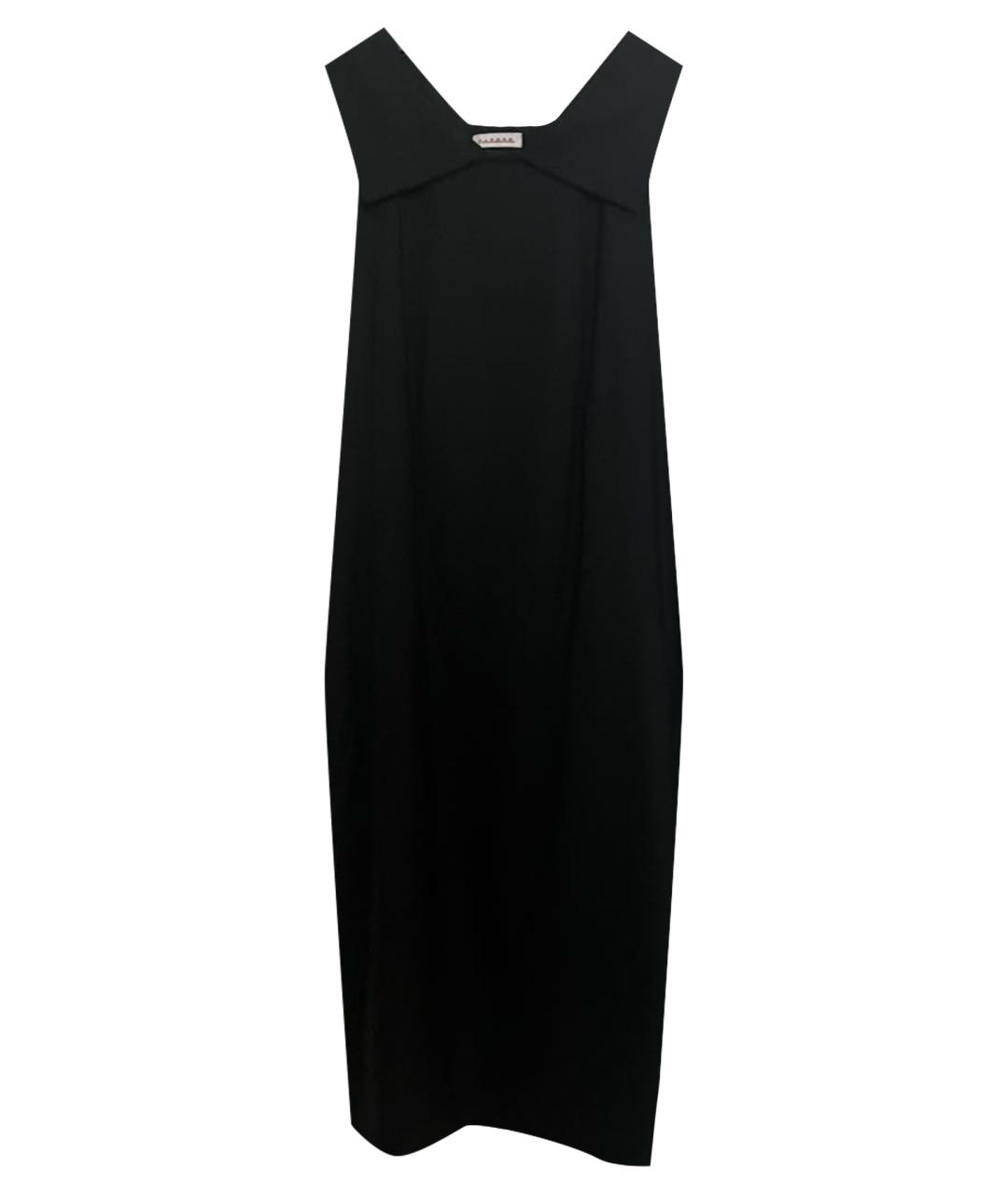 P.A.R.O.S.H. Черное ацетатное повседневное платье, фото 1