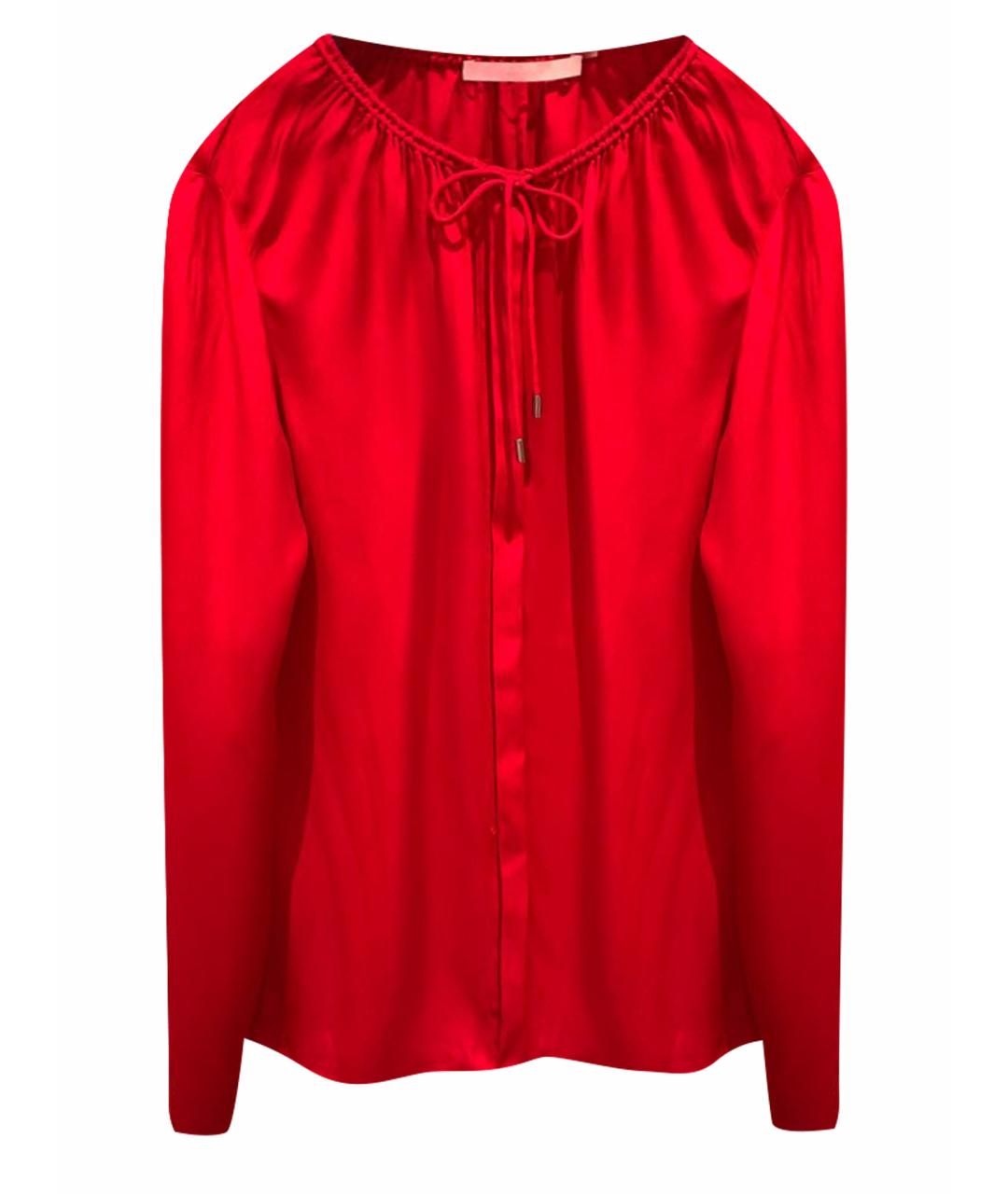 HUGO BOSS Красная шелковая блузы, фото 1