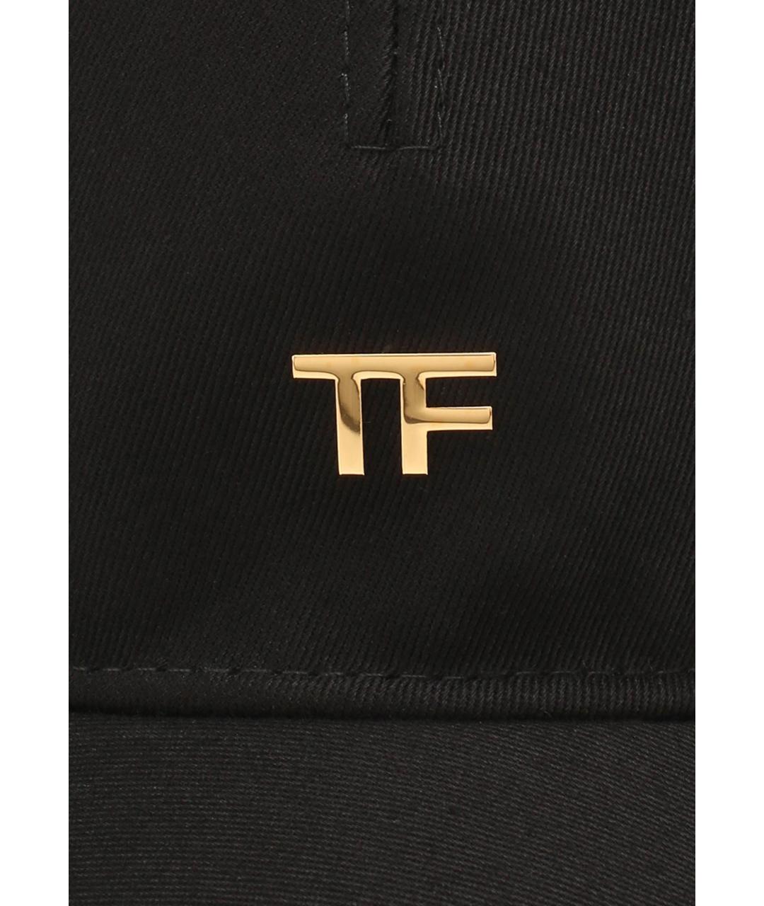 TOM FORD Черная хлопковая кепка, фото 4