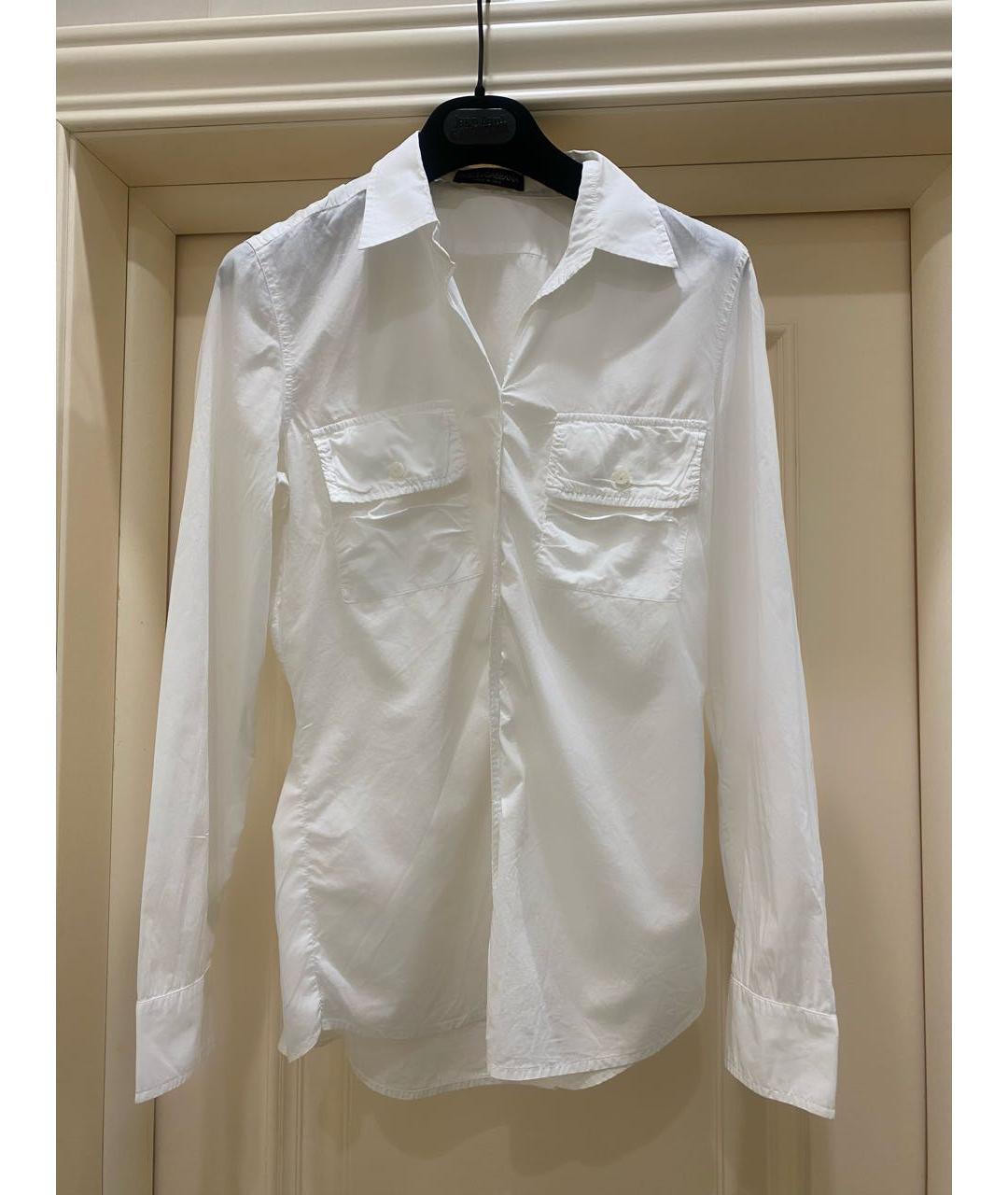 DOLCE&GABBANA Белая хлопковая рубашка, фото 7
