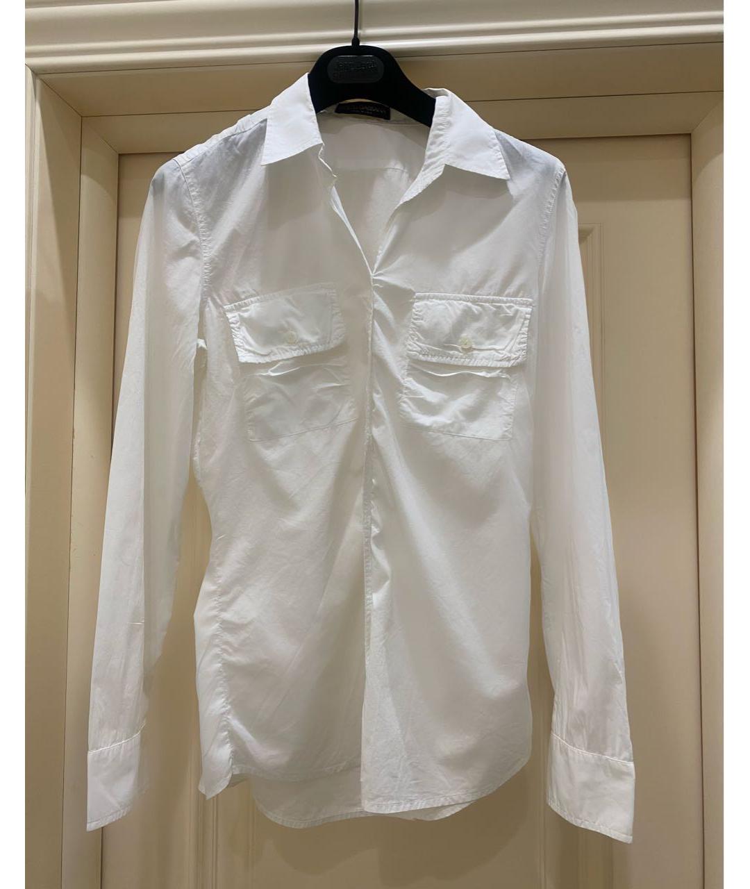 DOLCE&GABBANA Белая хлопковая рубашка, фото 8