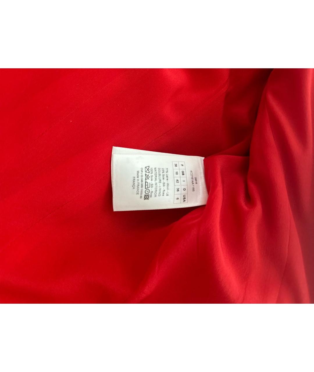 CHRISTIAN DIOR PRE-OWNED Красное шерстяное повседневное платье, фото 5