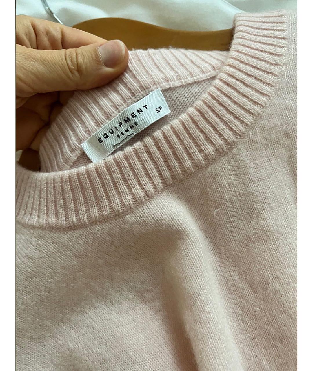 EQUIPMENT Розовый кашемировый джемпер / свитер, фото 3