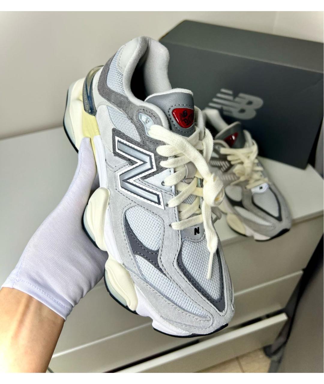 NEW BALANCE Серые замшевые кроссовки, фото 2