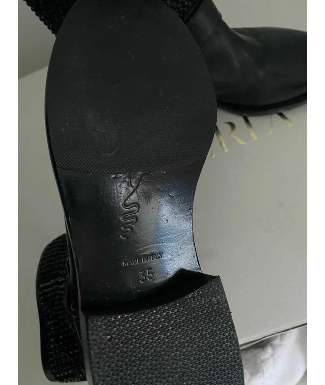 RENE CAOVILLA Черные кожаные сапоги, фото 5