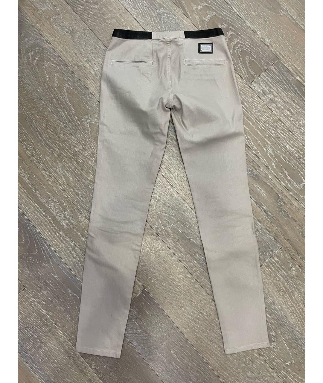 PHILIPP PLEIN Бежевые хлопко-эластановые джинсы слим, фото 2