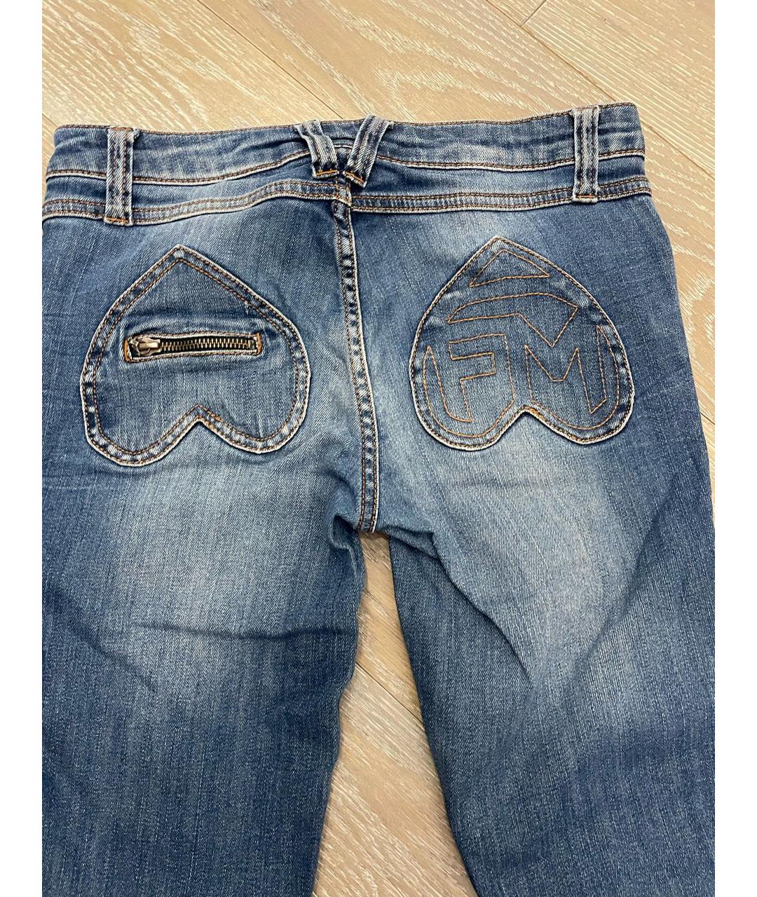 FRANKIE MORELLO Синие хлопковые джинсы слим, фото 7