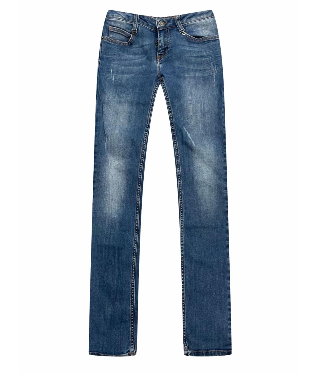 FRANKIE MORELLO Синие хлопковые джинсы слим, фото 1
