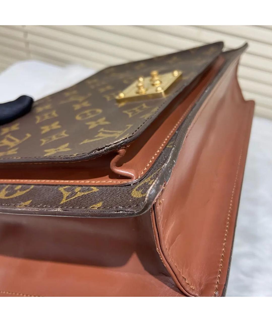 LOUIS VUITTON PRE-OWNED Коричневая сумка тоут, фото 8