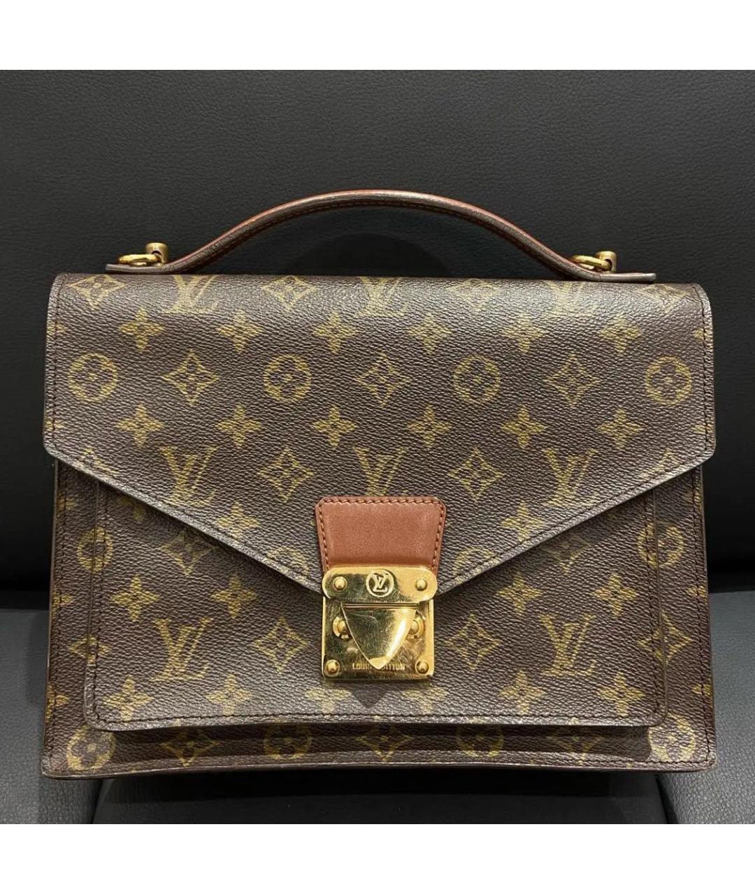 LOUIS VUITTON Коричневая сумка тоут, фото 9