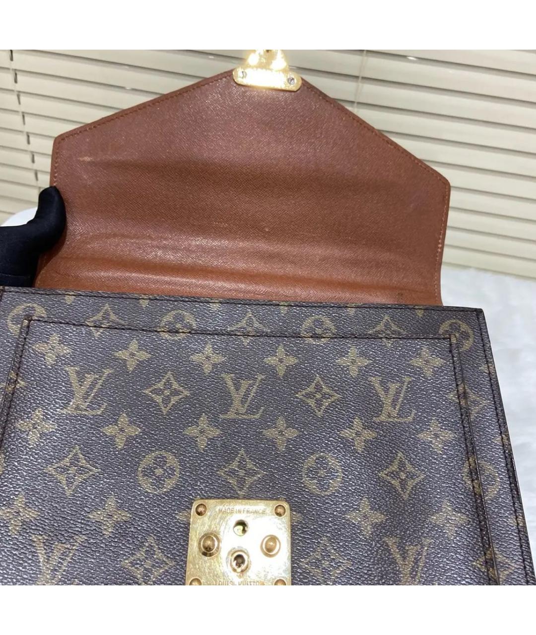 LOUIS VUITTON PRE-OWNED Коричневая сумка тоут, фото 7