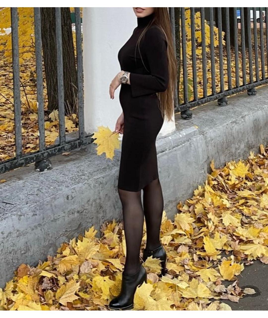 GIVENCHY Черное вискозное повседневное платье, фото 5