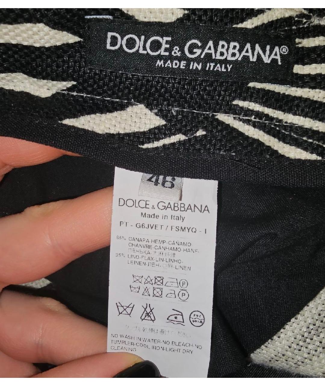 DOLCE&GABBANA Льняные повседневные брюки, фото 3