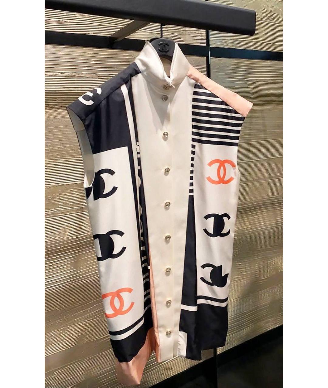 CHANEL Мульти шелковое повседневное платье, фото 8