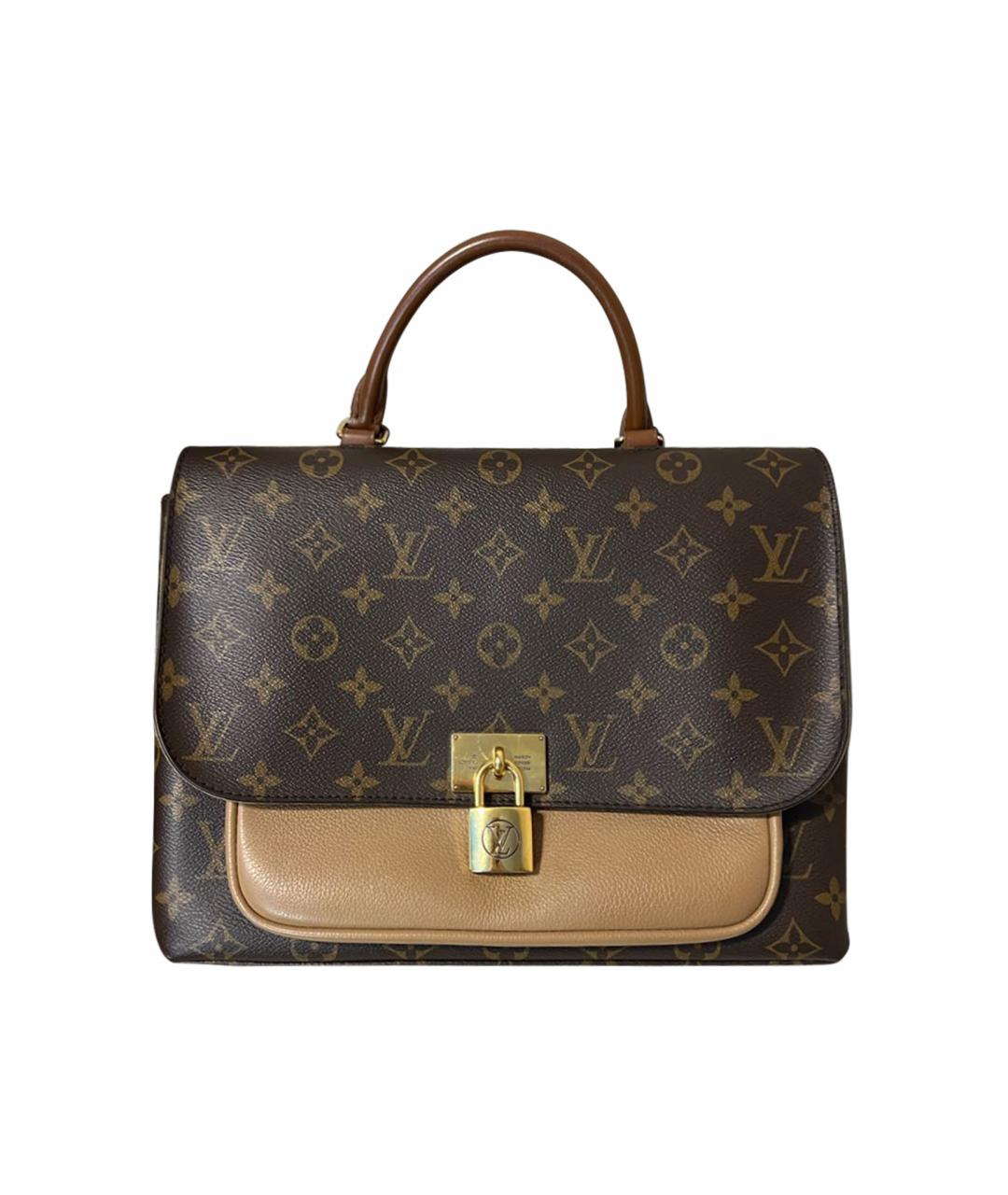 LOUIS VUITTON PRE-OWNED Коричневая кожаная сумка с короткими ручками, фото 1