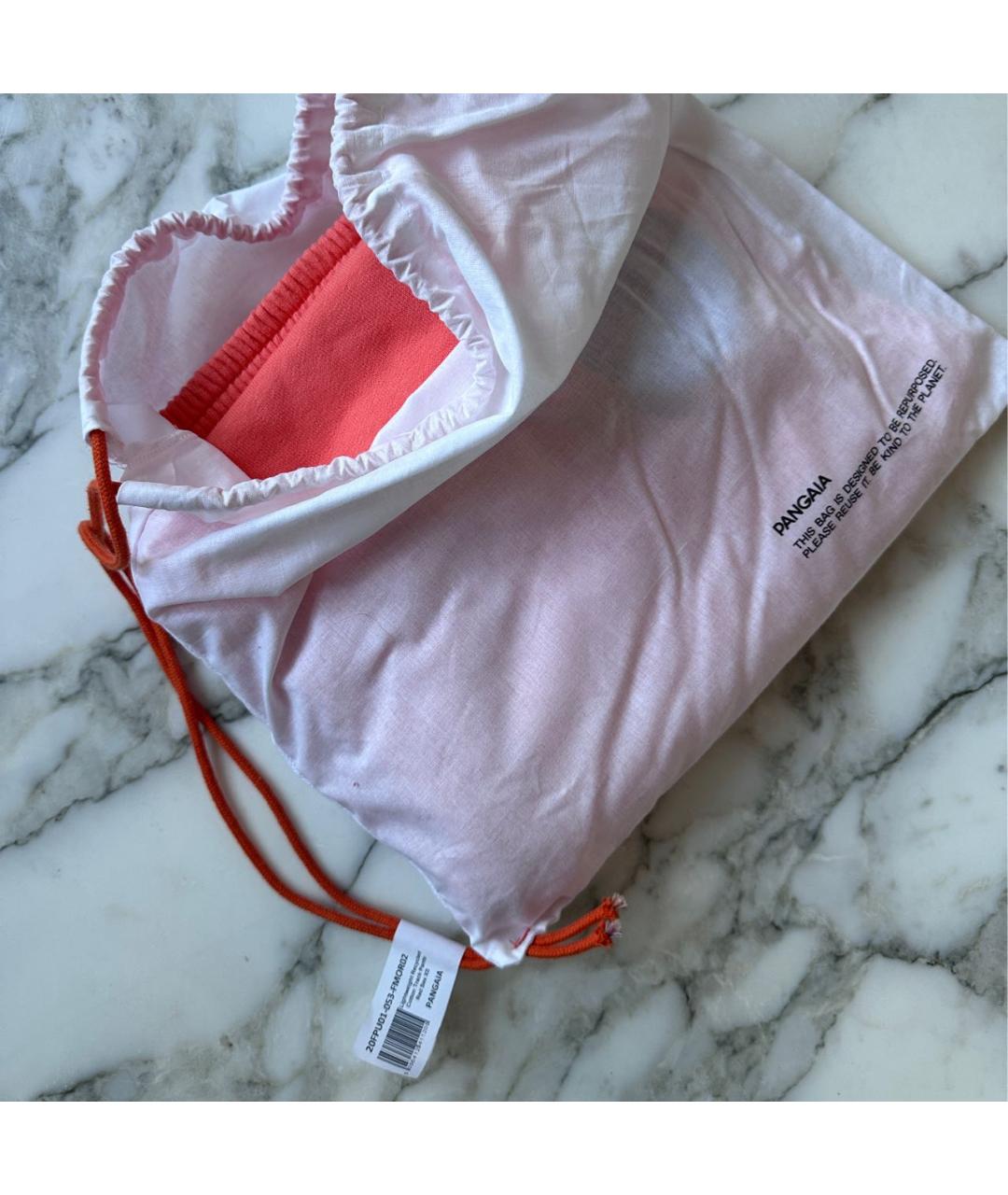 THE PANGAIA Коралловые хлопковые спортивные брюки и шорты, фото 4