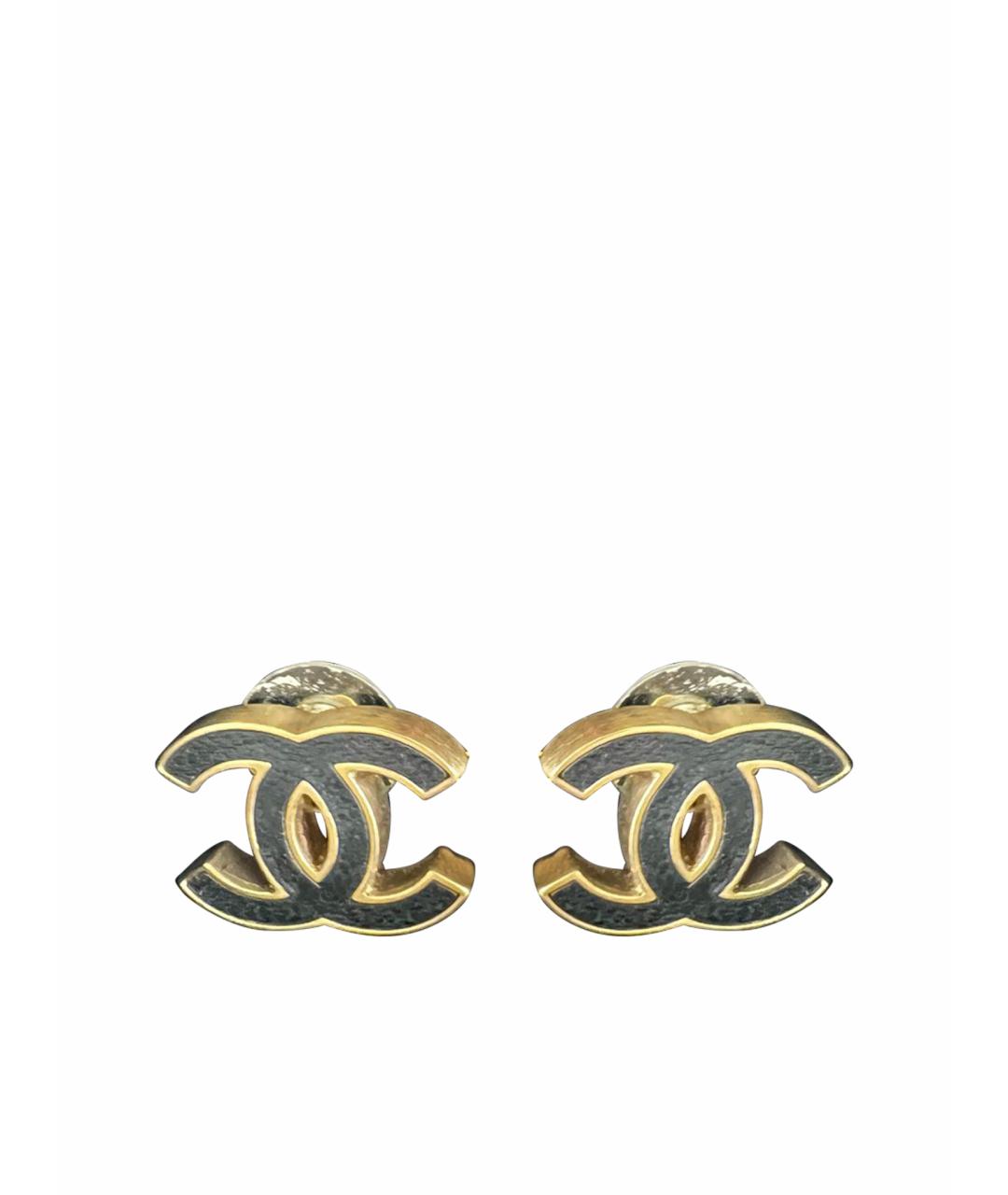 CHANEL Черные серьги, фото 1