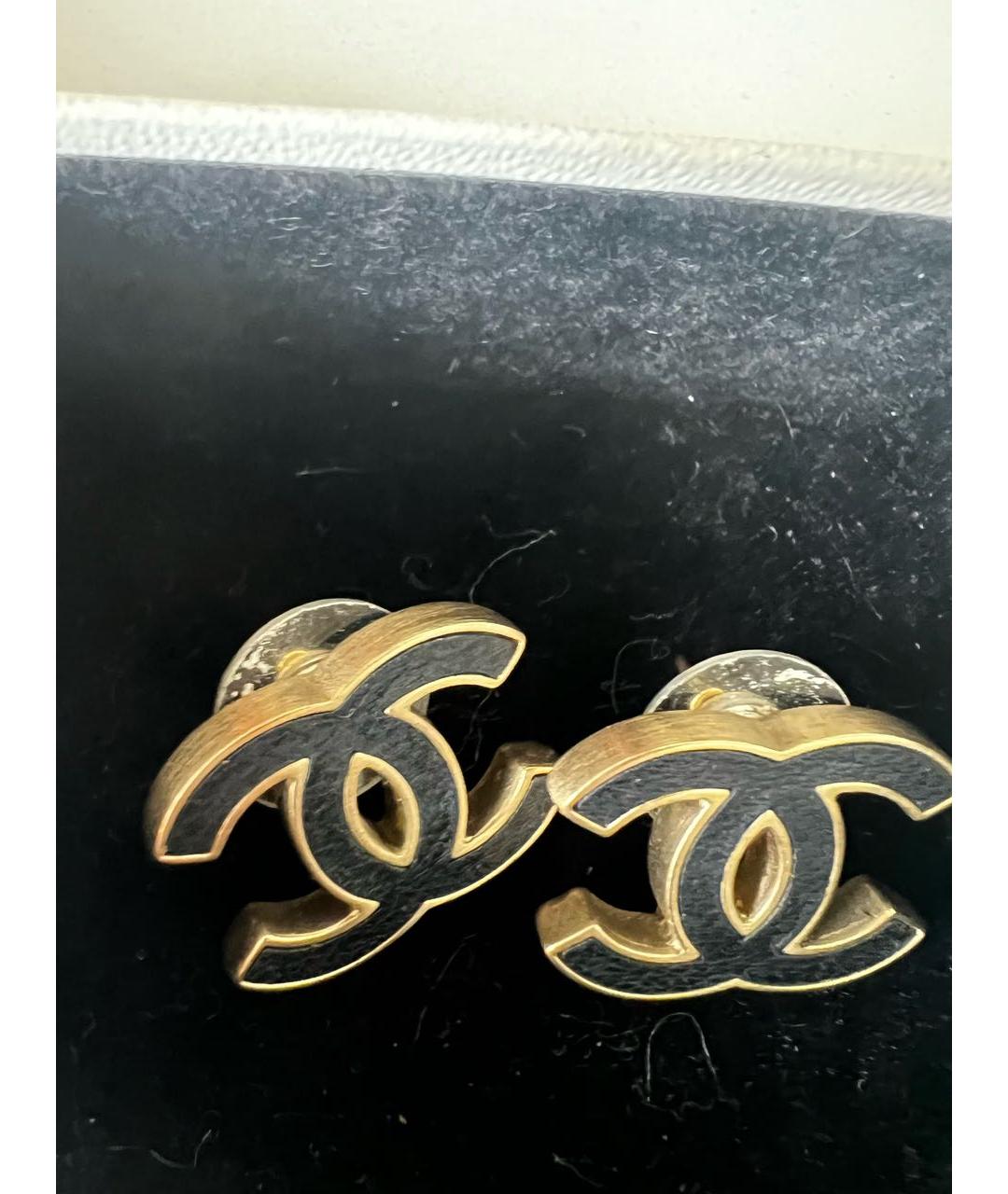 CHANEL Черные серьги, фото 2