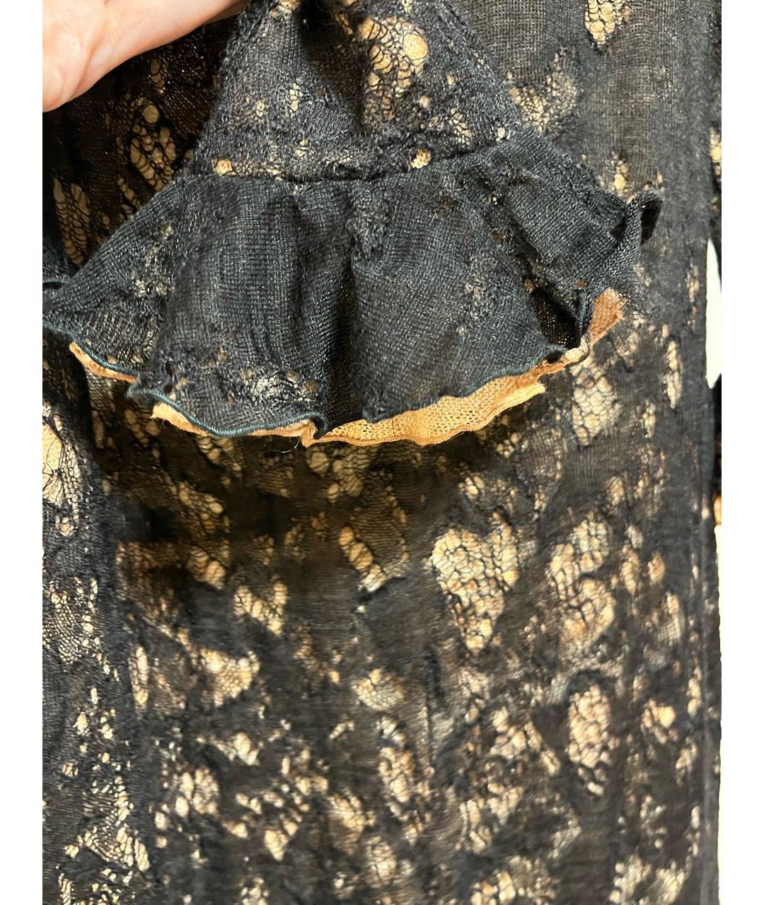 CHANEL PRE-OWNED Черное шерстяное коктейльное платье, фото 8
