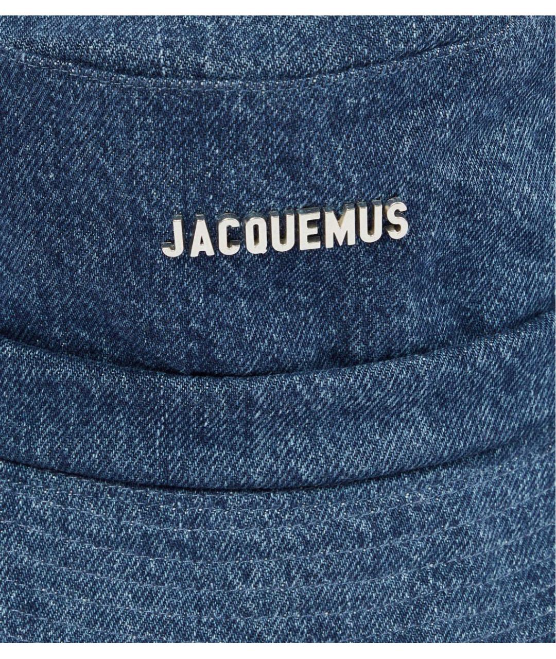 JACQUEMUS Синяя хлопковая панама, фото 2