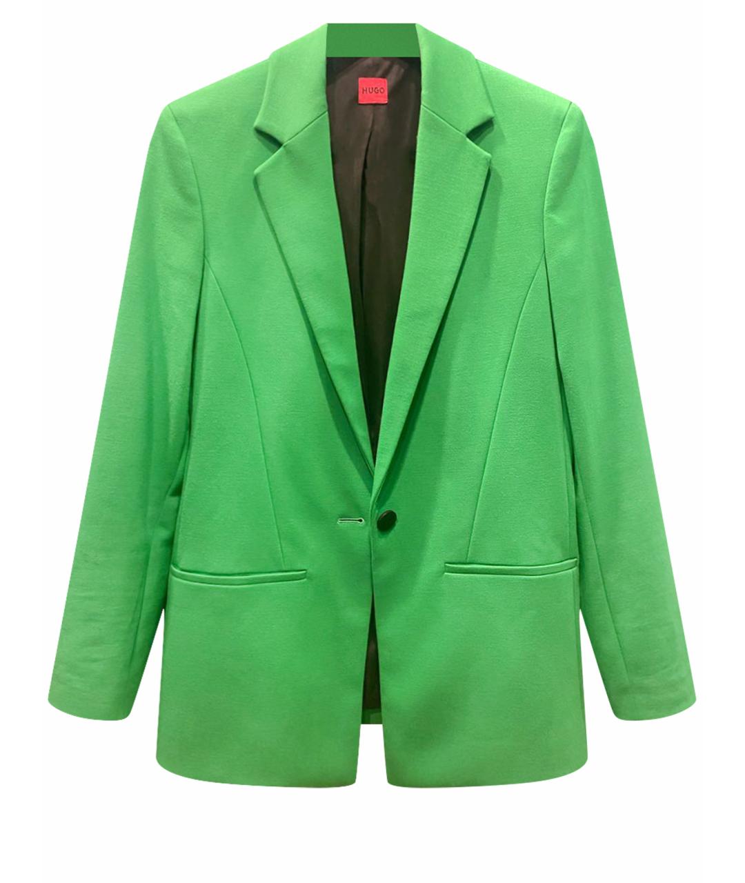 HUGO BOSS Зеленый хлопковый жакет/пиджак, фото 1