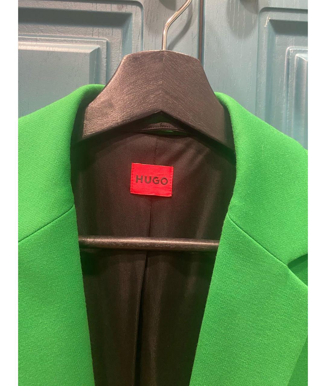 HUGO BOSS Зеленый хлопковый жакет/пиджак, фото 6