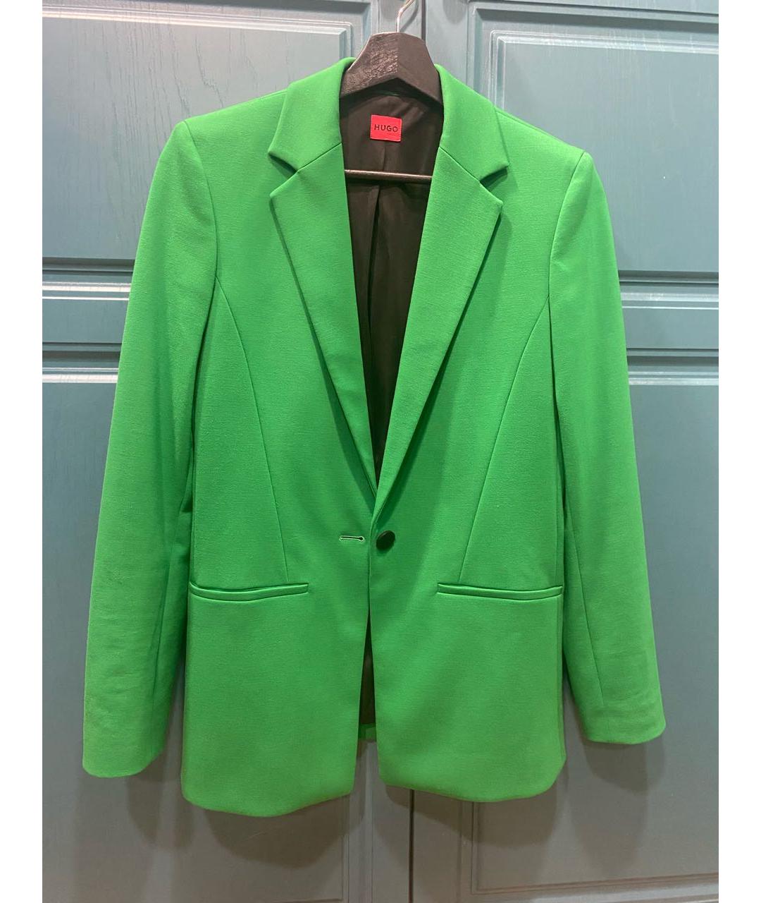 HUGO BOSS Зеленый хлопковый жакет/пиджак, фото 8