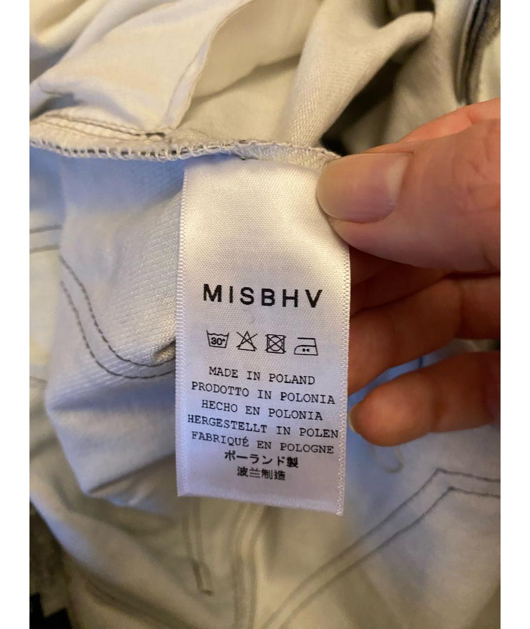 MISBHV Серые хлопковые прямые джинсы, фото 5