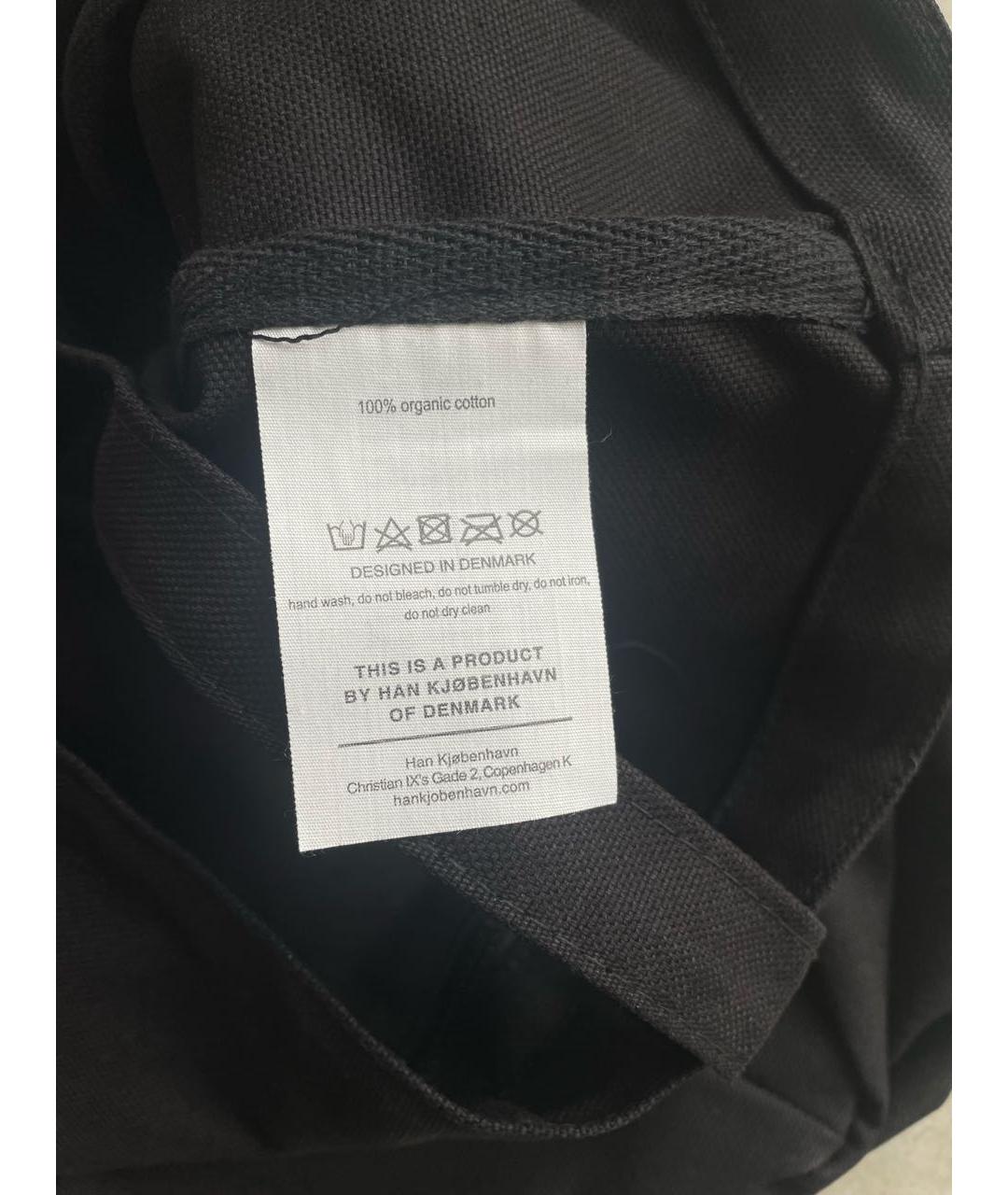 HAN KJOBENHAVN Черная хлопковая сумка тоут, фото 4