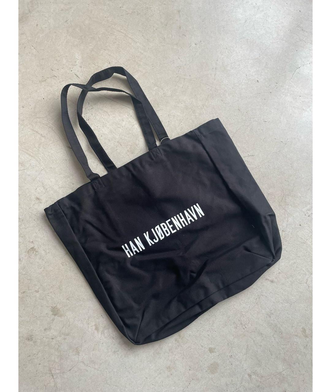 HAN KJOBENHAVN Черная хлопковая сумка тоут, фото 7