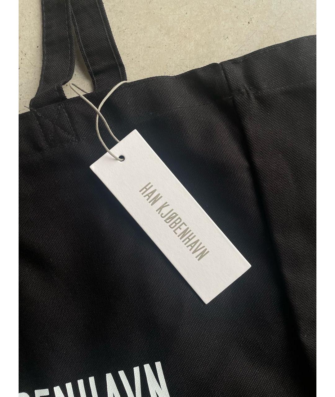 HAN KJOBENHAVN Черная хлопковая сумка тоут, фото 3