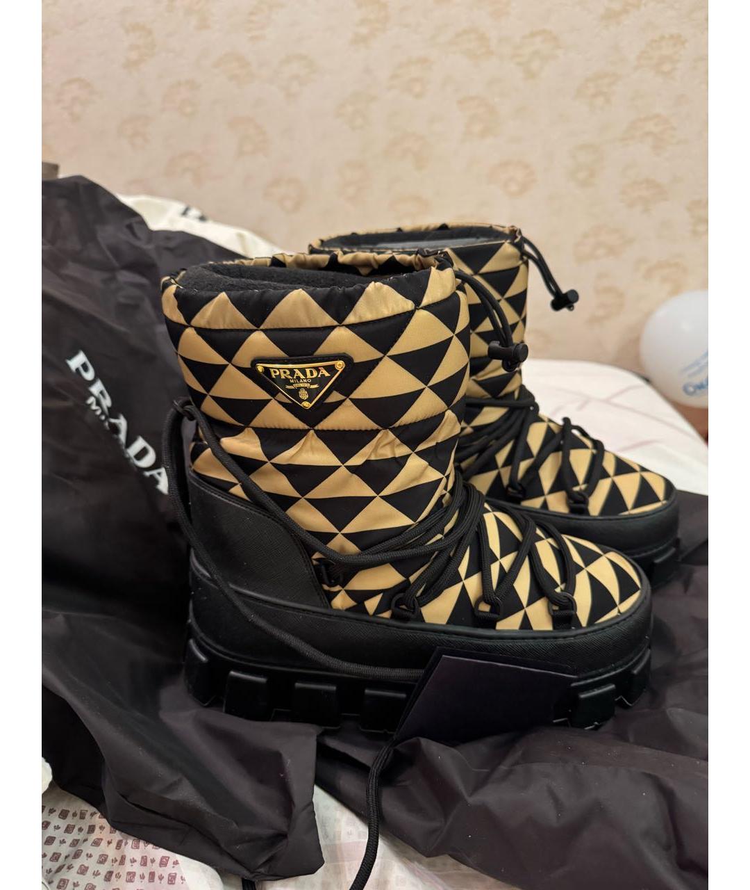 PRADA Бежевые ботинки, фото 3