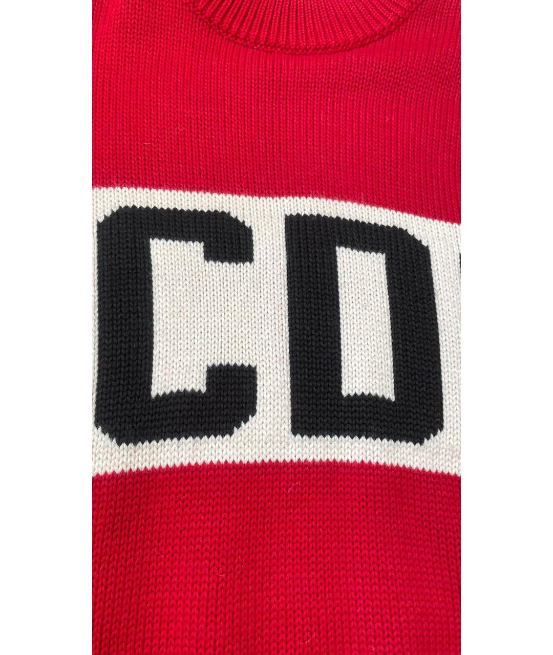 GCDS Красный шерстяной джемпер / свитер, фото 4