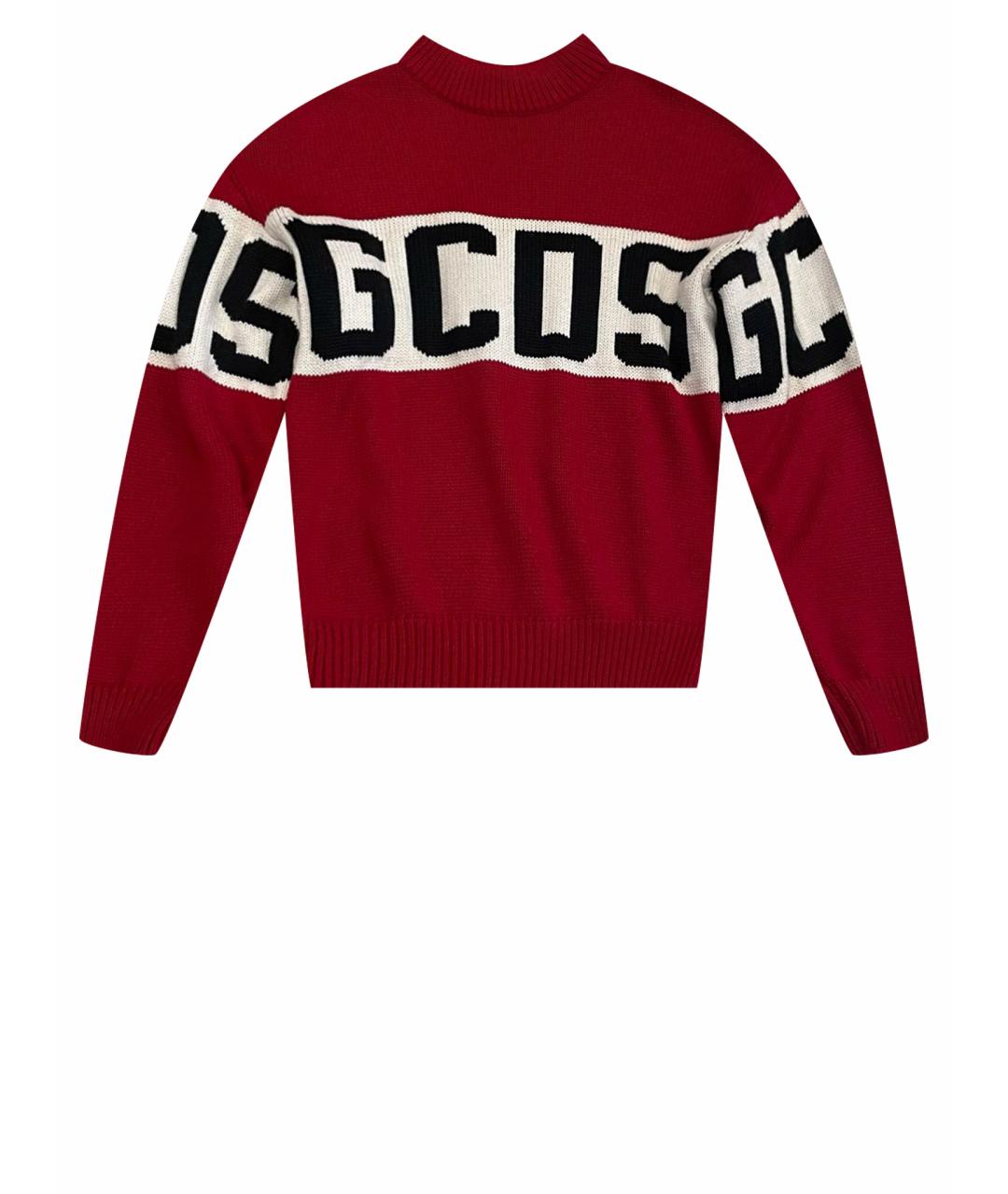 GCDS Красный шерстяной джемпер / свитер, фото 1