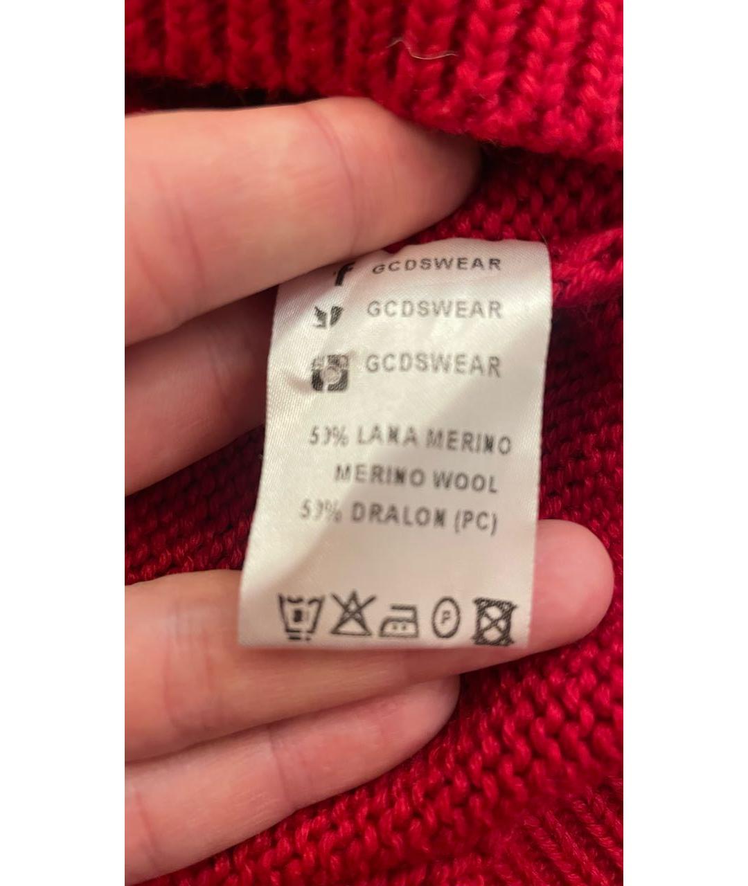 GCDS Красный шерстяной джемпер / свитер, фото 6