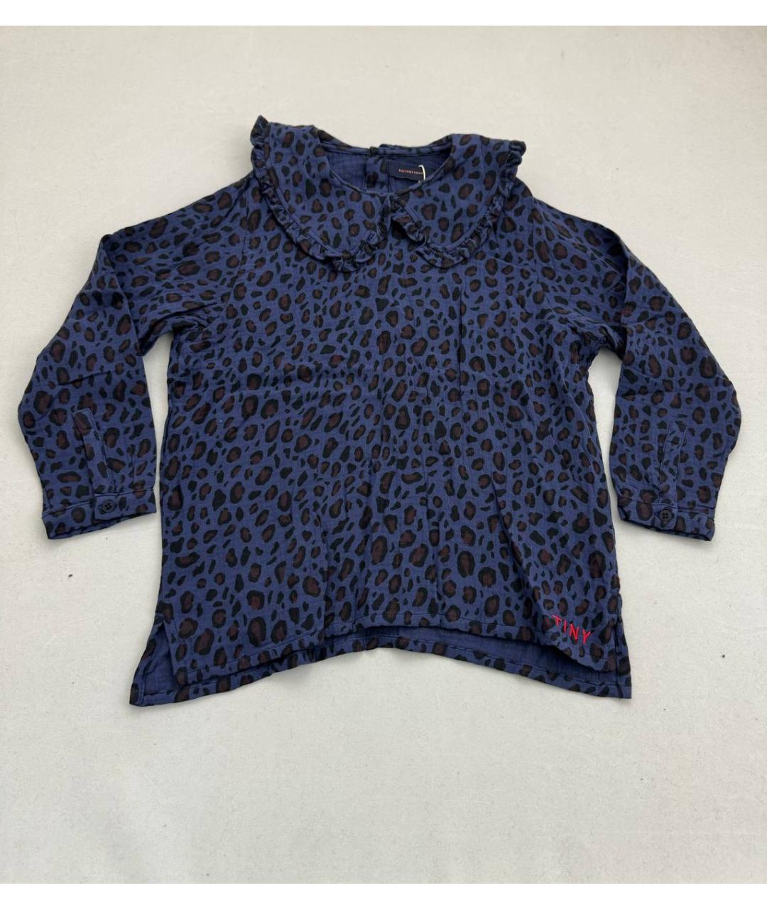 TINY COTTONS Темно-синяя хлопковая рубашка/блузка, фото 5