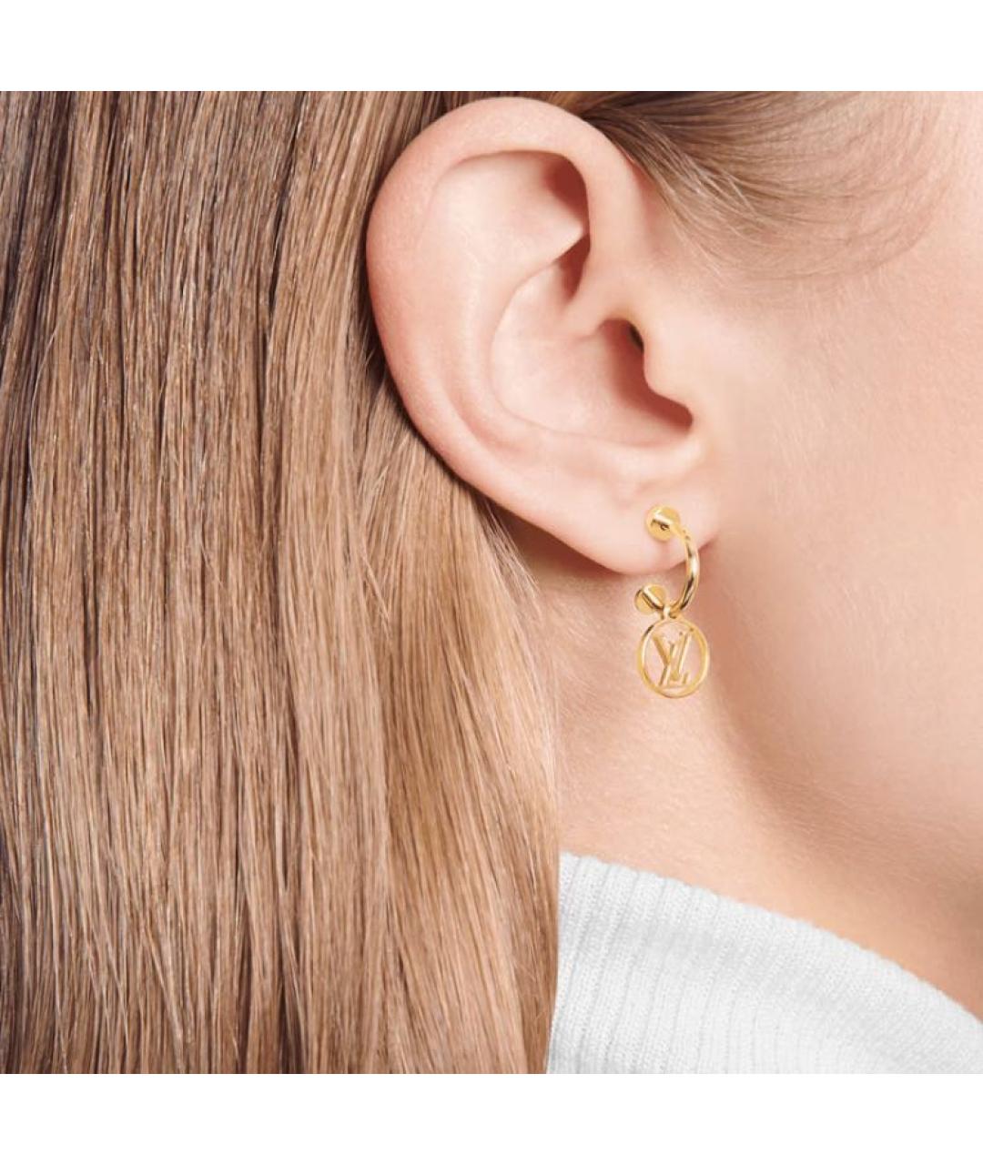 LOUIS VUITTON Золотые серьги, фото 3