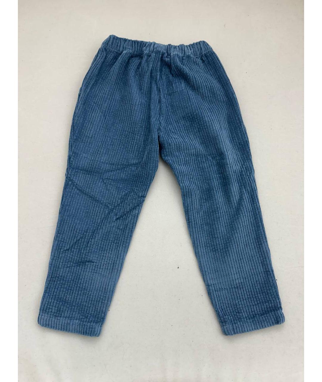 TINY COTTONS Голубые хлопковые брюки и шорты, фото 2