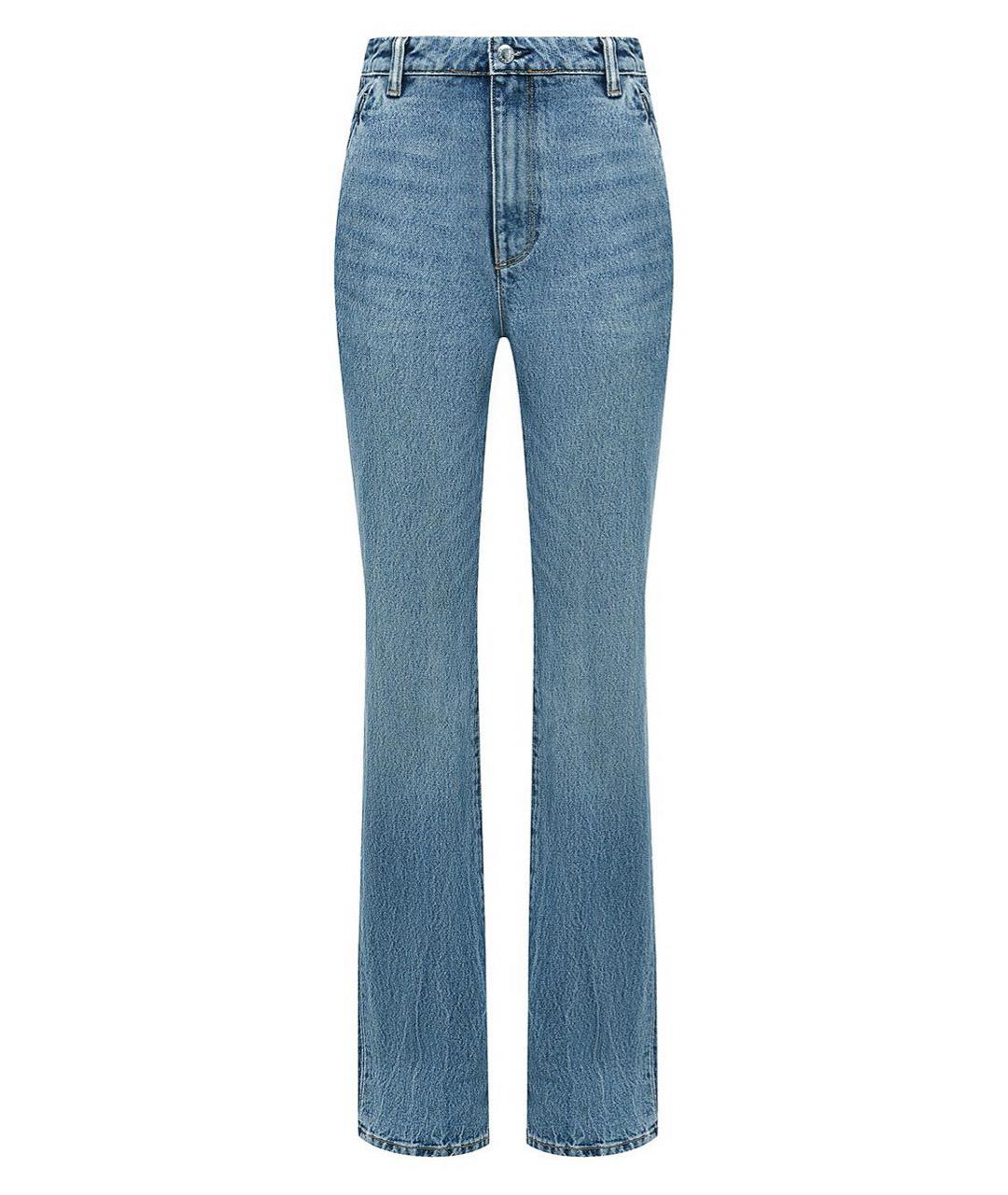 ALEXANDER WANG Голубые хлопковые прямые джинсы, фото 6