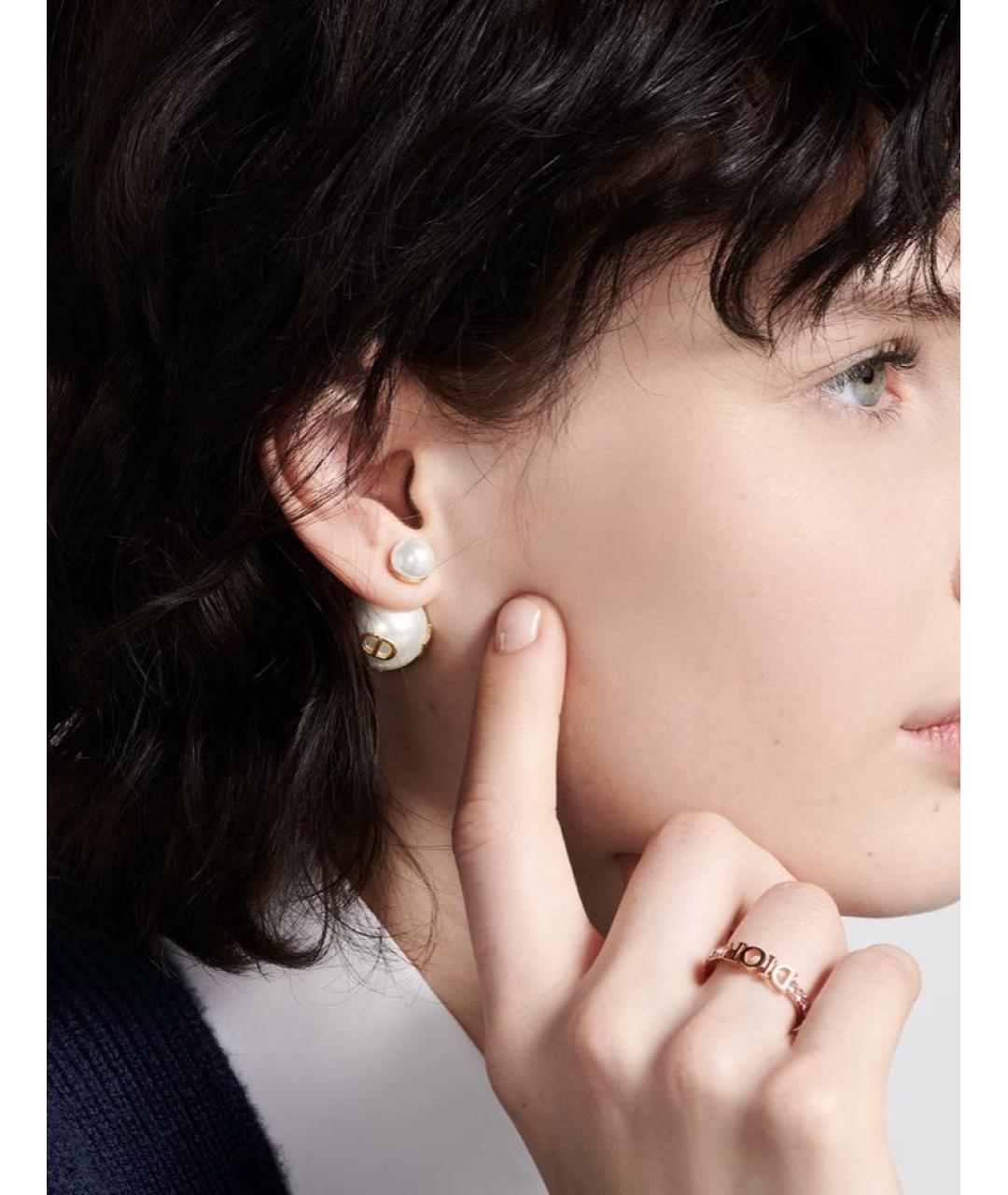 CHRISTIAN DIOR Белые жемчужные серьги, фото 2